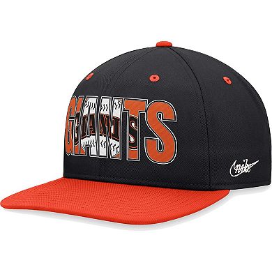 Men's Nike Black San Francisco Giants Cooperstown Collection Pro Snapback Hat