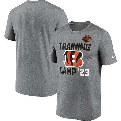 Men's Nike Heather Gray Cincinnati Bengals 2023 Training Camp Essential Legend T-Shirt