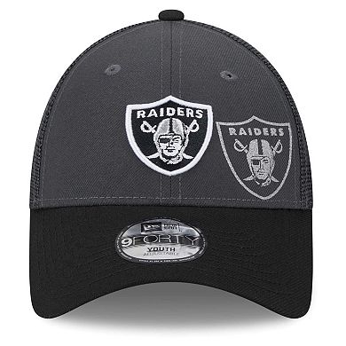 Toddler New Era Graphite/Black Las Vegas Raiders Reflect 9FORTY Adjustable Hat