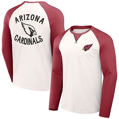 Men's NFL x Darius Rucker Collection by Fanatics Cream/Cardinal Arizona Cardinals Long Sleeve Raglan T-Shirt