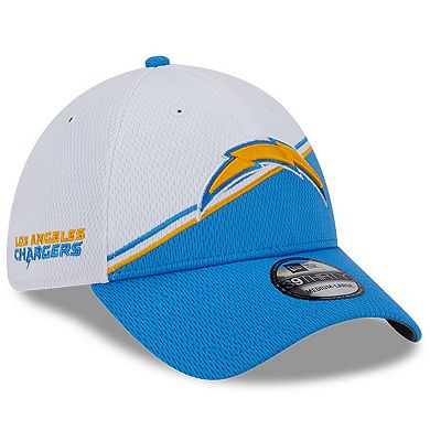 Men's New Era White/Powder Blue Los Angeles Chargers 2023 Sideline 39THIRTY Flex Hat