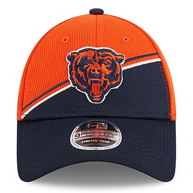 Men's New Era  Orange/Navy Chicago Bears 2023 Sideline 9FORTY Adjustable Hat