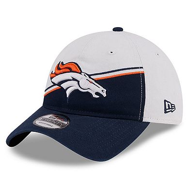 Men's New Era  White/Navy Denver Broncos 2023 Sideline 9TWENTY Adjustable Hat