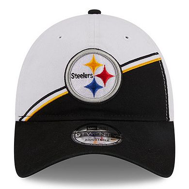 Men's New Era  White/Black Pittsburgh Steelers 2023 Sideline 9TWENTY Adjustable Hat