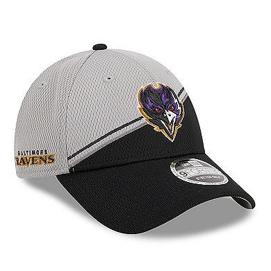 Men's New Era  Gray/Black Baltimore Ravens 2023 Sideline 9FORTY Adjustable Hat