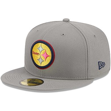 Men's New Era Gray Pittsburgh Steelers Color Pack 59FIFTY Fitted Hat