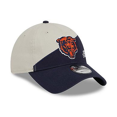 Men's New Era  Cream/Navy Chicago Bears 2023 Sideline Historic 9TWENTY Adjustable Hat