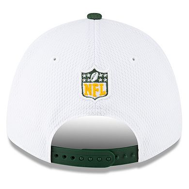 Men's New Era  White/Green Green Bay Packers 2023 Sideline 9FORTY Adjustable Hat