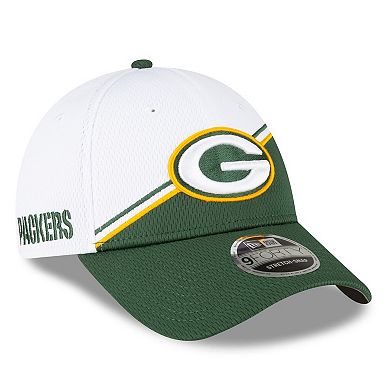 Men's New Era  White/Green Green Bay Packers 2023 Sideline 9FORTY Adjustable Hat