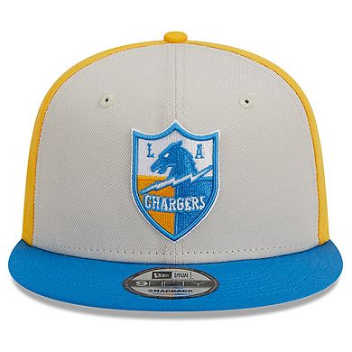 Men's New Era  Cream/Powder Blue Los Angeles Chargers 2023 Sideline Historic 9FIFTY Snapback Hat