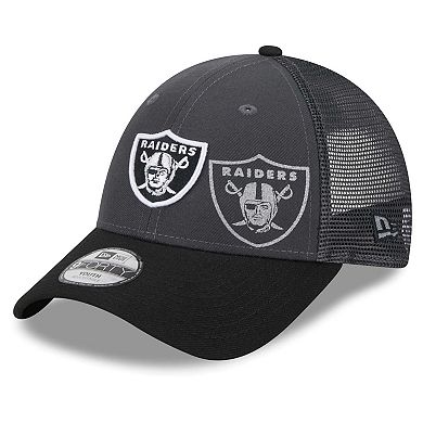 Preschool New Era Graphite/Black Las Vegas Raiders Reflect 9FORTY Adjustable Hat