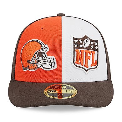 Men's New Era  Orange/Brown Cleveland Browns 2023 Sideline Low Profile 59FIFTY Fitted Hat