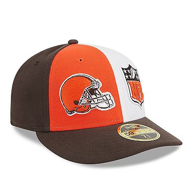 Men's New Era  Orange/Brown Cleveland Browns 2023 Sideline Low Profile 59FIFTY Fitted Hat