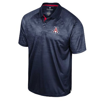 Men's Colosseum Navy Arizona Wildcats Honeycomb Raglan Polo