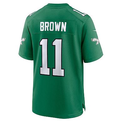 Men's Nike A.J. Brown Kelly Green Philadelphia Eagles Alternate Game Player Jersey