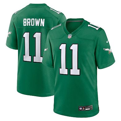 Men's Nike A.J. Brown Kelly Green Philadelphia Eagles Alternate Game Player Jersey