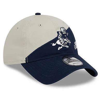 Youth New Era Cream/Navy Dallas Cowboys 2023 Sideline Historic 9TWENTY Adjustable Hat