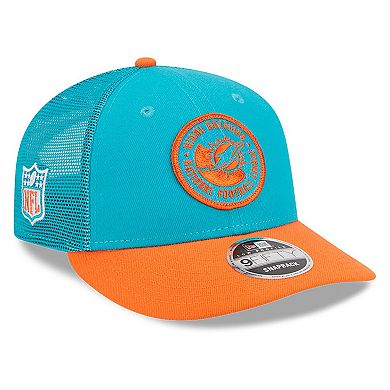 Men's New Era  Aqua/Orange Miami Dolphins 2023 Sideline Low Profile 9FIFTY Snapback Hat
