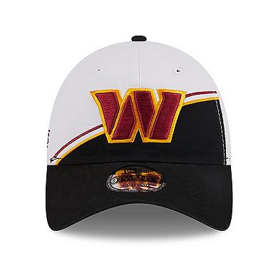 Youth New Era  White/Black Washington Commanders 2023 Sideline 9TWENTY Adjustable Hat