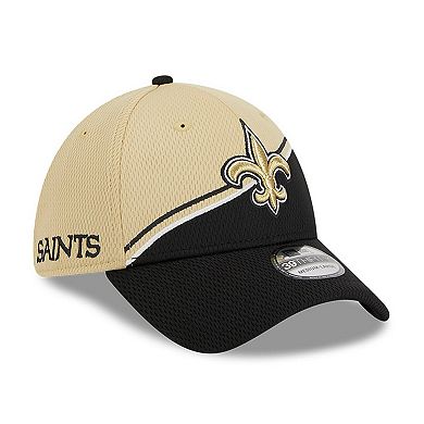 Men's New Era  Vegas Gold/Black New Orleans Saints 2023 Sideline 39THIRTY Flex Hat