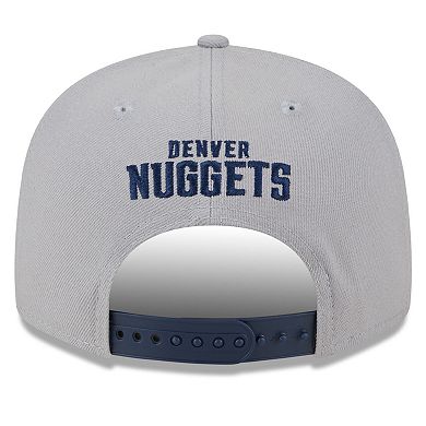 Men's New Era Gray Denver Nuggets Chenille Band 9FIFTY Snapback Hat