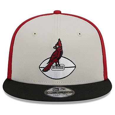 Men's New Era  Cream/Black Arizona Cardinals 2023 Sideline Historic 9FIFTY Snapback Hat