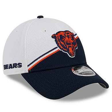 Men's New Era  White/Navy Chicago Bears 2023 Sideline 9FORTY Adjustable Hat