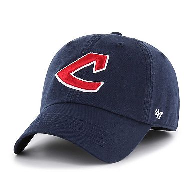 Men's '47 Navy Cleveland Indians Cooperstown Collection Franchise Fitted Hat