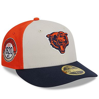 Men's New Era  Cream/Navy Chicago Bears 2023 Sideline Historic Low Profile 59FIFTY Fitted Hat