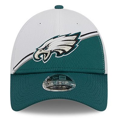 Men's New Era  White/Midnight Green Philadelphia Eagles 2023 Sideline 9FORTY Adjustable Hat