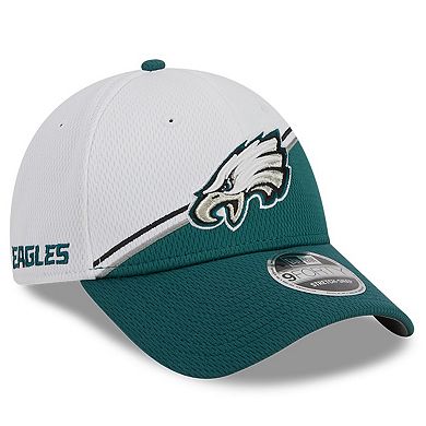 Men's New Era  White/Midnight Green Philadelphia Eagles 2023 Sideline 9FORTY Adjustable Hat