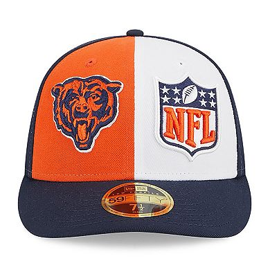 Men's New Era  Orange/Navy Chicago Bears 2023 Sideline Low Profile 59FIFTY Fitted Hat
