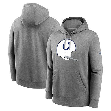 Men's Nike  Heather Charcoal Indianapolis Colts Rewind Club Pullover Hoodie