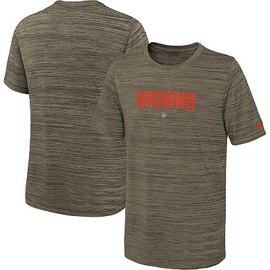 Youth Nike Brown Cleveland Browns Sideline Velocity Performance T-Shirt