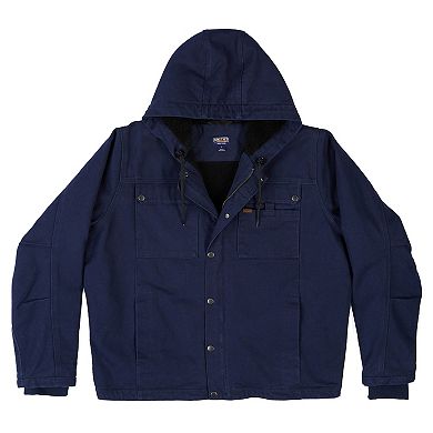 Men's Smith's Workwear Sherpa-Lined Duck Canvas Hooded Work Jacket
