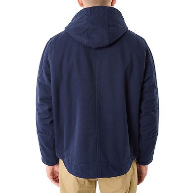 Men's Smith's Workwear Sherpa-Lined Duck Canvas Hooded Work Jacket