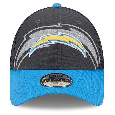 Preschool New Era Graphite/Powder Blue Los Angeles Chargers Reflect 9FORTY Adjustable Hat