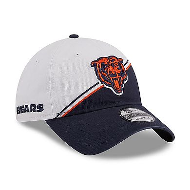 Youth New Era  White/Navy Chicago Bears 2023 Sideline 9TWENTY Adjustable Hat