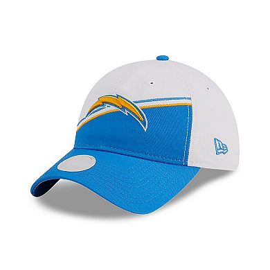 Women's New Era White/Powder Blue Los Angeles Chargers 2023 Sideline 9TWENTY Adjustable Hat