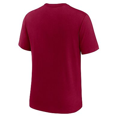Men's Nike Burgundy Washington Commanders Rewind Logo Tri-Blend T-Shirt
