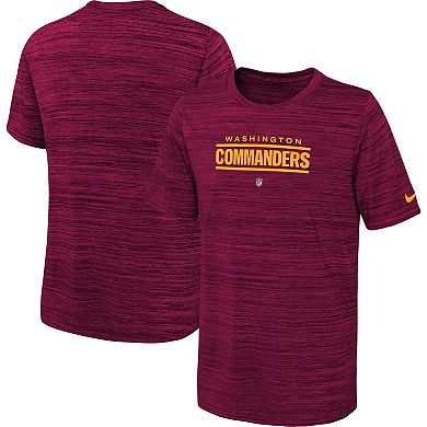 Youth Nike Burgundy Washington Commanders Sideline Velocity Performance T-Shirt