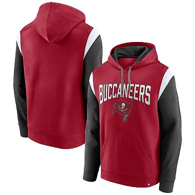 Men's Fanatics Branded Red Tampa Bay Buccaneers Trench Battle Pullover Hoodie