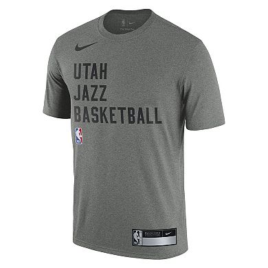 Men's Nike Heather Gray Utah Jazz 2023/24 Sideline Legend Performance Practice T-Shirt