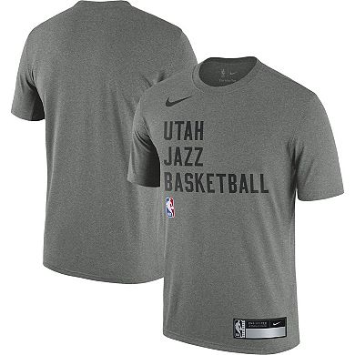 Men's Nike Heather Gray Utah Jazz 2023/24 Sideline Legend Performance Practice T-Shirt