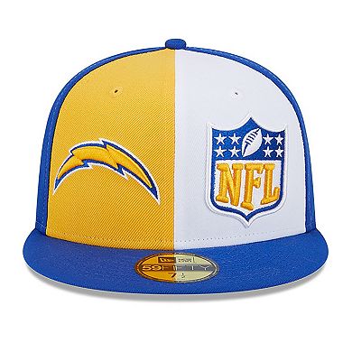 Men's New Era  Gold/Blue Los Angeles Chargers 2023 Sideline 59FIFTY Fitted Hat