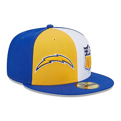 Men's New Era  Gold/Blue Los Angeles Chargers 2023 Sideline 59FIFTY Fitted Hat