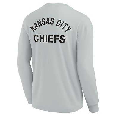Unisex Fanatics Signature Gray Kansas City Chiefs Super Soft Long Sleeve T-Shirt
