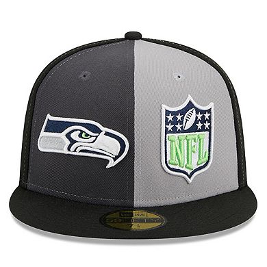 Men's New Era  Gray/Black Seattle Seahawks 2023 Sideline 59FIFTY Fitted Hat