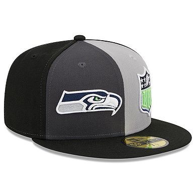 Men's New Era  Gray/Black Seattle Seahawks 2023 Sideline 59FIFTY Fitted Hat