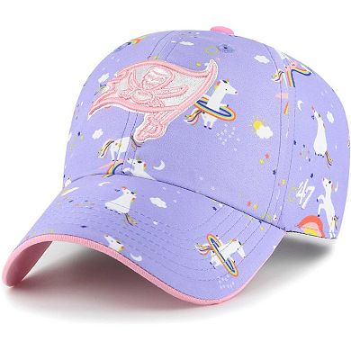 Girls Preschool '47 Lavender Tampa Bay Buccaneers Unicorn Clean Up Adjustable Hat